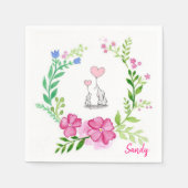 紙ナプキンズ、象フローラ スタンダードカクテルナプキン (正面)