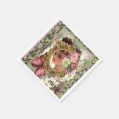 紙ナプキンビクトリアン、フローラ スタンダードカクテルナプキン (角)