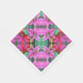 紙ナプキンピンク/赤ポインセチア スタンダードランチョンナプキン (角)