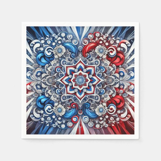 紙ナプキンフランスのとカラーデザイン スタンダードカクテルナプキン (正面)