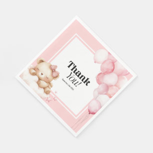 紙ナプキンベビーシャワーピンクガール スタンダードランチョンナプキン