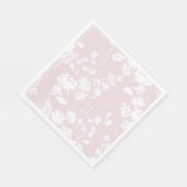 紙ナプキン淡い色のピンクフローラグラフィックデザイン スタンダードランチョンナプキン (角)