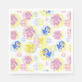 紙ナプキン玩具動物ギンガム スタンダードランチョンナプキン