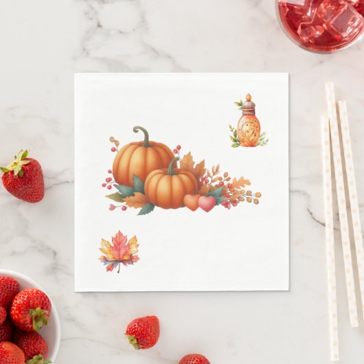 紙ナプキン秋素朴赤ちゃんシャワーナプキン スタンダードランチョンナプキン (インサイチュ)