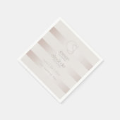 紙ナプキン |エレガントモダン赤面ストライプズ スタンダードカクテルナプキン (角)