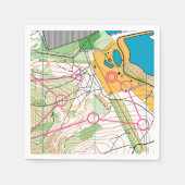 紙ナプキン – オリエンテーリングマップ スタンダードカクテルナプキン (正面)