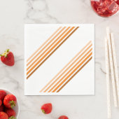 紙ナプキン – オレンジ色の斜線の斜ストライプ方 スタンダードランチョンナプキン (インサイチュ)