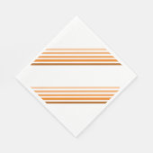 紙ナプキン – オレンジ色の斜線の斜ストライプ方 スタンダードランチョンナプキン (角)