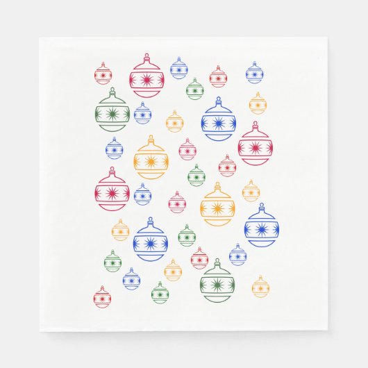 紙ナプキン – クリスマスツリーの装飾 スタンダードランチョンナプキン (正面)