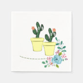紙ナプキン, サボテン ナプキン 花柄 スタンダードカクテルナプキン (正面)