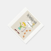 紙ナプキン、ハッピーバースデーが犬を願う スタンダードカクテルナプキン (角)