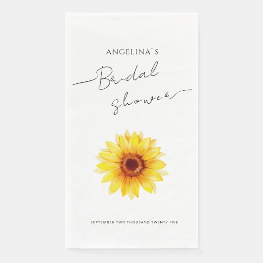 紙ナプキン ブライダルシャワー ひまわり (正面)
