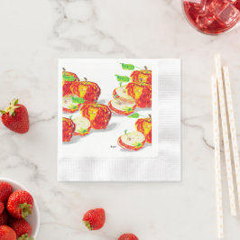 紙ナプキン：リンゴの愛 縁ありカクテルナプキン