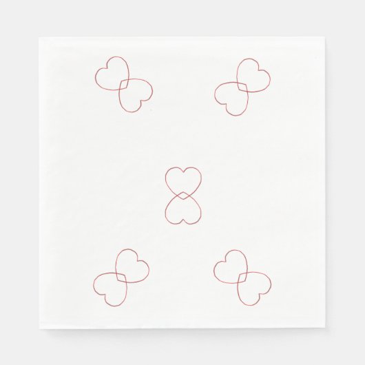 紙ナプキン – ワイヤハート絡み スタンダードランチョンナプキン (正面)