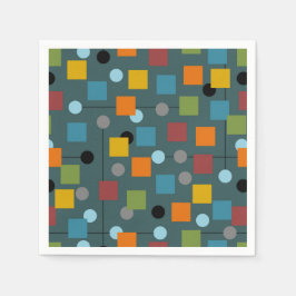 紙ナプキン – 世紀半モダンば1.3シームレス スタンダードカクテルナプキン