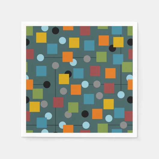 紙ナプキン – 世紀半モダンば1.3シームレス スタンダードカクテルナプキン (正面)