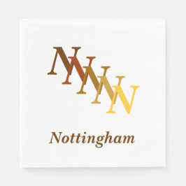 紙ナプキン – 名前の付いたイニシャル スタンダードランチョンナプキン