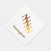 紙ナプキン – 名前の付いたイニシャル スタンダードランチョンナプキン (角)