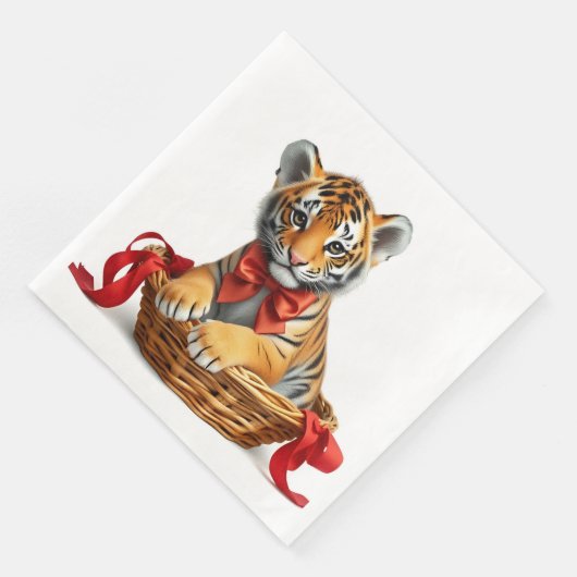 紙ナプキン、小さな虎の子籠 (コーナー)