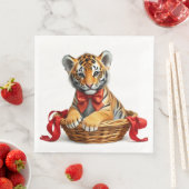 紙ナプキン、小さな虎の子籠 (インサイチュ)