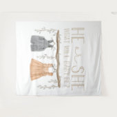 紙ナプキン, 彼または彼女, ベビーシャワー,  タペストリー (正面(横))