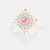 紙ナプキン(抽象デザイン年齢5) 縁ありカクテルナプキン (角)