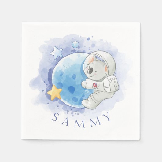 紙ナプキン：月のコアラ スタンダードカクテルナプキン (正面)