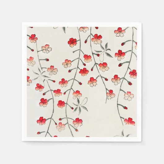 紙ナプキン：清亭：さくらんぼの花 スタンダードカクテルナプキン (正面)