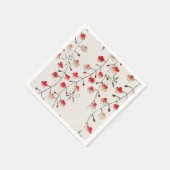紙ナプキン：清亭：さくらんぼの花 スタンダードカクテルナプキン (角)