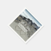 紙ナプキン – 砂の中の2ハート スタンダードカクテルナプキン (角)