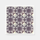 紙ナプキン – 紫キルトパターン スタンダードカクテルナプキン (正面)