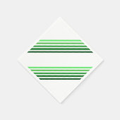 紙ナプキン – 緑の対角線ストライプ材 スタンダードカクテルナプキン (角)