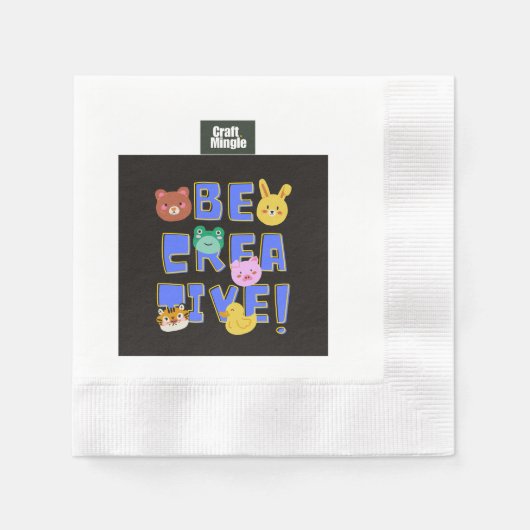 紙ナプキン 縁ありカクテルナプキン (正面)