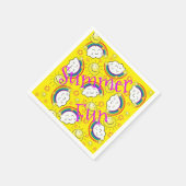 紙ナプキン、虹、太陽、雲、夏のおもしろい スタンダードカクテルナプキン (角)