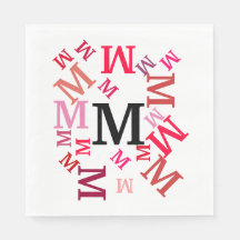 紙ナプキン – 赤い文字のジャンブル