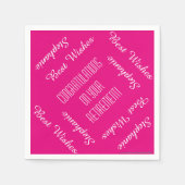 紙ナプキン、除・売却パーティーの繰り返し名前 スタンダードカクテルナプキン (正面)