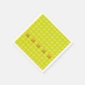 紙ナプキン – 黄色のモザイク正方形 スタンダードカクテルナプキン (角)