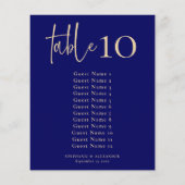 紙ネイビーと金ゴールドのテーブル番号と座席表 (裏面)