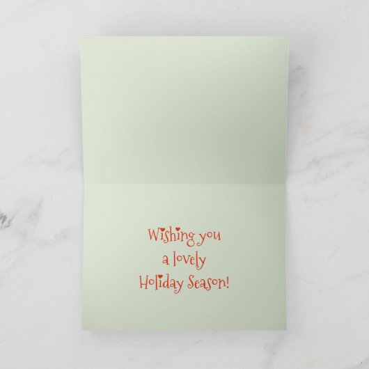 紙ハグ – かわいい社交的な距離クリスマス シーズンカード (内部)