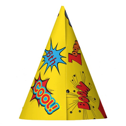 紙ハットスーパーヒーロー誕生日 パーティーハット (裏面)