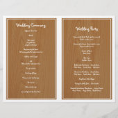 紙ハートオン木畳ウェディングプログラム (裏面)