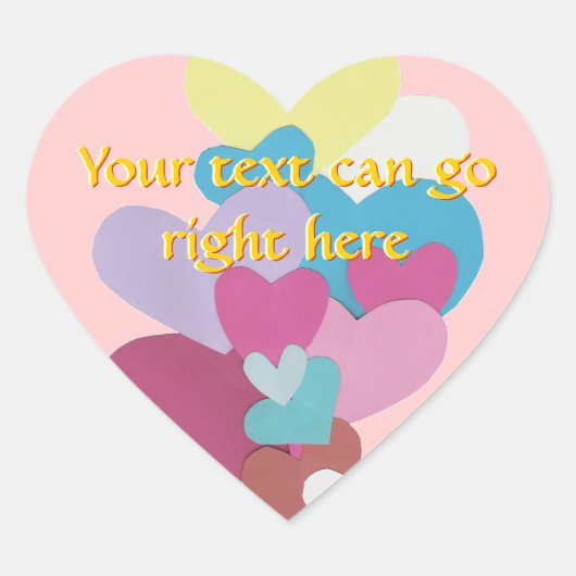 紙ハートハートシール ハートシール (正面)