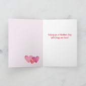 紙ハートバレンタインデー写真グリーティングカード シーズンカード (内部)