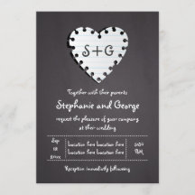 紙ハートモノグラム結婚の