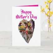 紙ハート彫刻マザーズデイカード250402 カード (黄色い花)