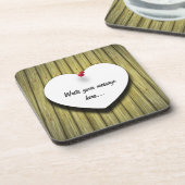 紙ハート手書きスクリプ素朴ト コースター (左側)