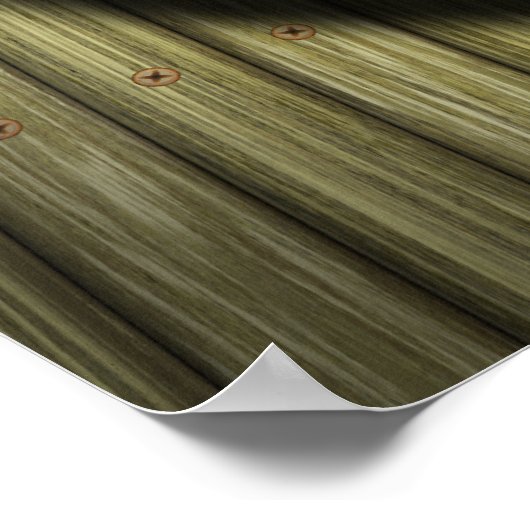 紙ハート手書きスクリプ素朴ト ポスター (角)