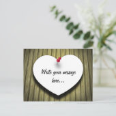 紙ハート手書きスクリプ素朴ト ポストカード (スタンド正面)