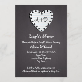 紙ハート結婚のシャルボードのカップル・シャワー 招待状