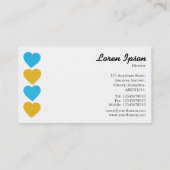 紙ハート02 （交互の色の辺） 名刺 (裏面)